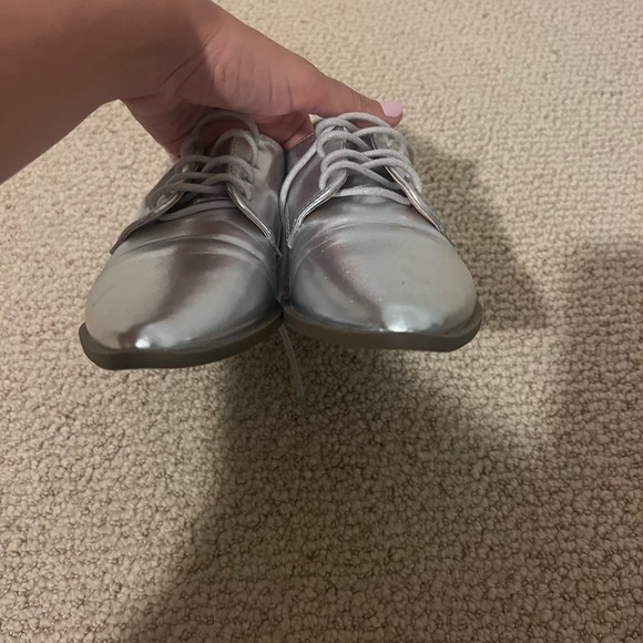 Silver Just Fab Loafers - Picture 5 of 7